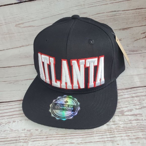 House Of Commons Premium Headwear Atlanta Embroidered %100 Cotton Snap Back Hat - Picture 6 of 12